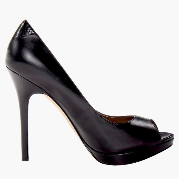 Sam Edelman, ELLA Black Patent leather dress peep-toe heels. NEW in box - Picture 4 of 7